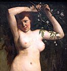 Gustave Courbet Canvas Paintings - Torso of a Woman